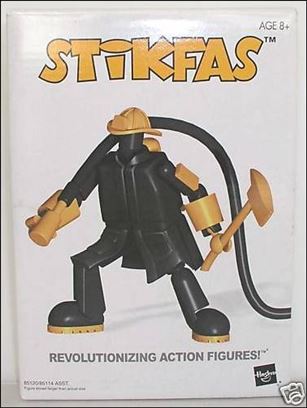 Stikfas figure 3 Alpha Male Firefighter (Black)