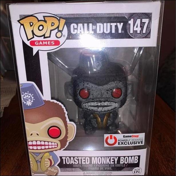 POP! Games figure 147-C Toasted Monkey Bomb (GameStop Exclusive)