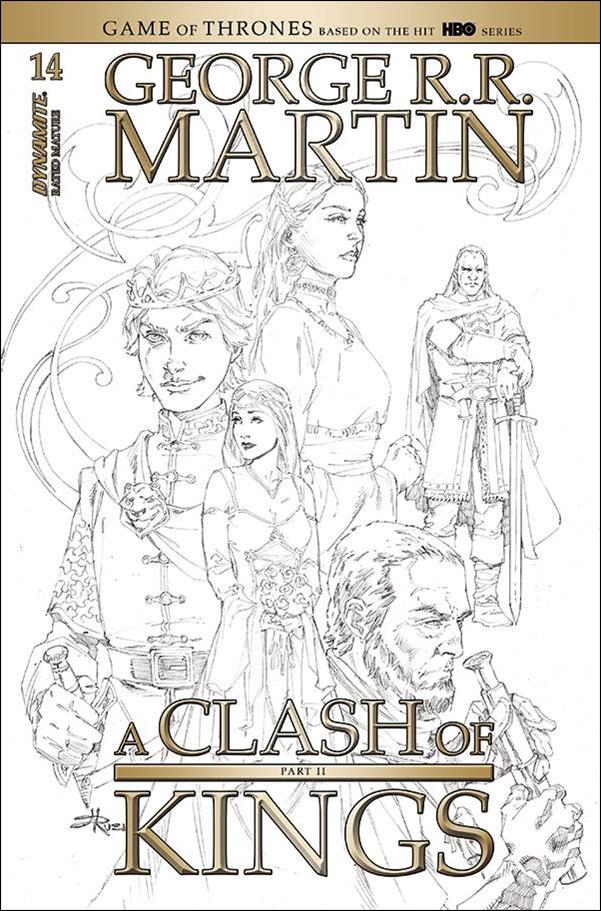 George R. R. Martin's A Clash of Kings (2020) issue 14-D Mel Rubi 1:20 Black & White Cover