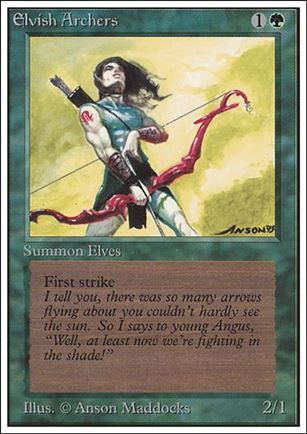 Magic the Gathering: Unlimited (Base Set) card 192 Elvish Archers