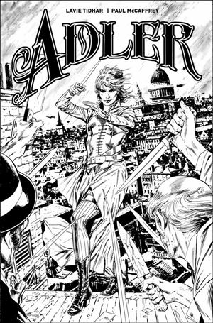 Adler issue 1-D Butch Guice B&W Cover