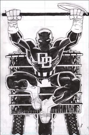 Daredevil: Cold Day in Hell issue 1-J Frank Miller B&W 1:25 Cover (Second Printing)