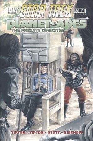 Star Trek/Planet of the Apes: The Primate Directive issue 4-B J.K. Woodward Subscription Cover