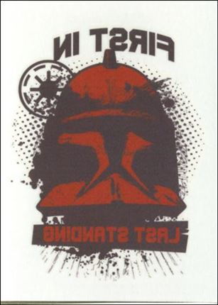 Star Wars: The Clone Wars Trading Card Stickers (Temporary Tattoos Subet) card 4 First In, Last Standing