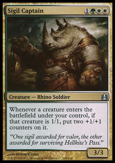 Magic the Gathering: Commander (Base Set) card 225 Sigil Captain
