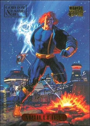 1994 Marvel Masterpieces (Gold-Foil Signature Parallel Base Set) card 113 Skullfire