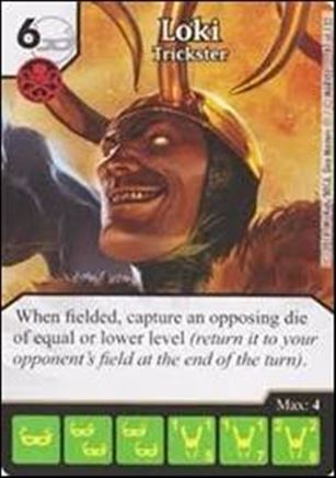 Marvel Dice Masters Avengers vs. X-Men  card 47 Loki: Trickster