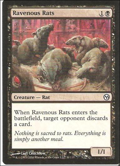 Magic the Gathering: Duels of the Planeswalkers (Base Set) card 31 Ravenous Rats