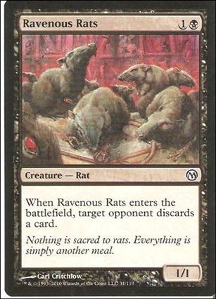 Magic the Gathering: Duels of the Planeswalkers (Base Set) card 31 Ravenous Rats