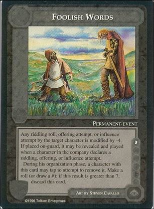Middle-Earth: The Dragons (Base Set) card 50 Foolish Words
