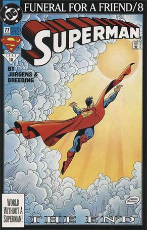 Superman (1987) issue 77 White & Red Logo Cover