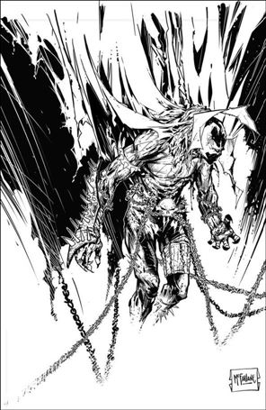 Spawn issue 350-F Todd McFarlane B&W Cover
