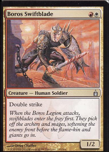 Magic the Gathering: Ravnica (Base Set)  card 193 Boros Swiftblade