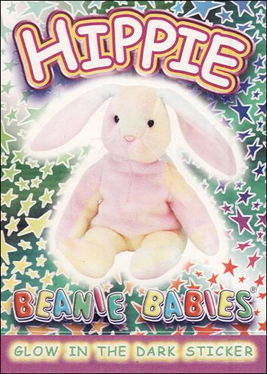 Beanie Babies Series 4 (Glow in the Dark Sticker Subset) card nn13 Hippie