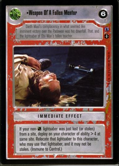Star Wars: Reflections III (Base Set) card 166 Weapon Of A Fallen Master