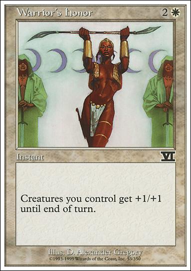 Magic the Gathering: 6th Edition (Base Set) card 53 Warrior's Honor