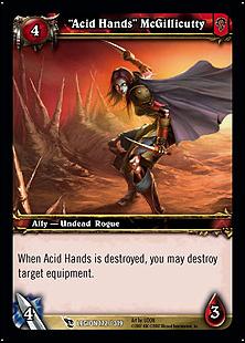 World of Warcraft: March of the Legion (Base Set) card 172 "Acid Hands" McGillicutty