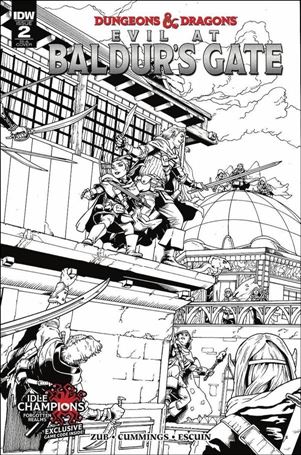 Dungeons & Dragons: Evil at Baldur's Gate issue 2-C Steven Cumming 1:10 Black & White Cover