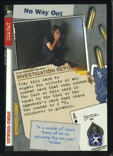 X-Files: Premiere Edition (Base Set) card XF96-0026v1 No Way Out