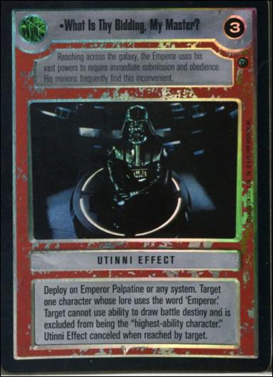 Star Wars: Reflections: A Collector's Bounty (Base Set) card 94 What Is Thy Bidding, My Master?