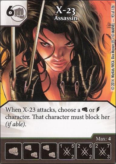 Marvel Dice Masters Uncanny X-Men  card 93 X-23: Assassin