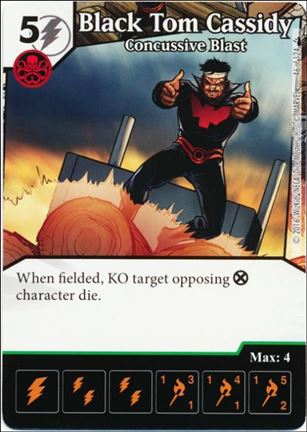 Marvel Dice Masters Deadpool card 46 Black Tom Cassidy: Concussive Blast