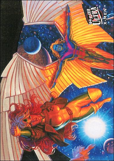 1994 Fleer Ultra X-Men (Team Portrait Subset) card 4 Rogue & Archangel