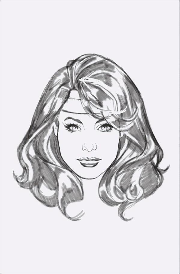 G.O.D.S. issue 6-F Mark Brooks 1:50 Headshot Sketch Virgin Cover