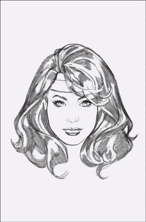 G.O.D.S. issue 6-F Mark Brooks 1:50 Headshot Sketch Virgin Cover