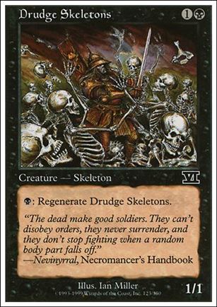 Magic the Gathering: 6th Edition (Base Set) card 123 Drudge Skeletons