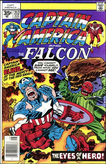 Captain America (1968) issue 212-C 35 Cent Price Cover with Missing Banner