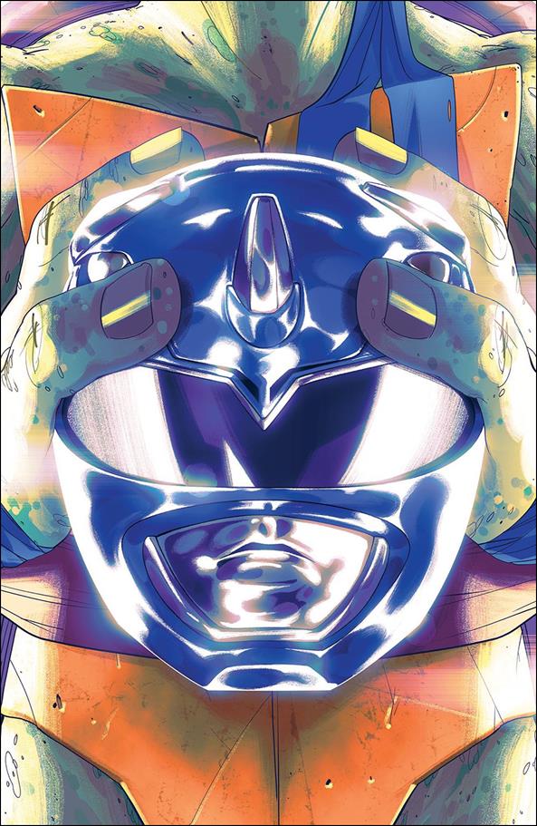 Mighty Morphin Power Rangers/Teenage Mutant Ninja Turtles issue 3-B Goni Montes "Leonardo/Blue Ranger" Cover