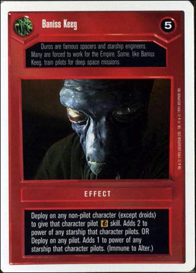 Star Wars: Premiere Unlimited (Base Set) card 47 Baniss Keeg