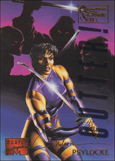 1995 Marvel Masterpieces (Multi-Foil E-Motion Parallel Base Set) card 76 Psylocke