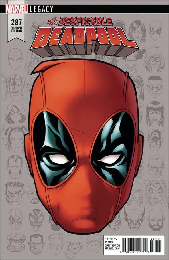 Despicable Deadpool issue 287-E Mike McKone 1:10 Headshot Cover