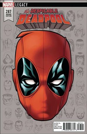 Despicable Deadpool issue 287-E Mike McKone 1:10 Headshot Cover