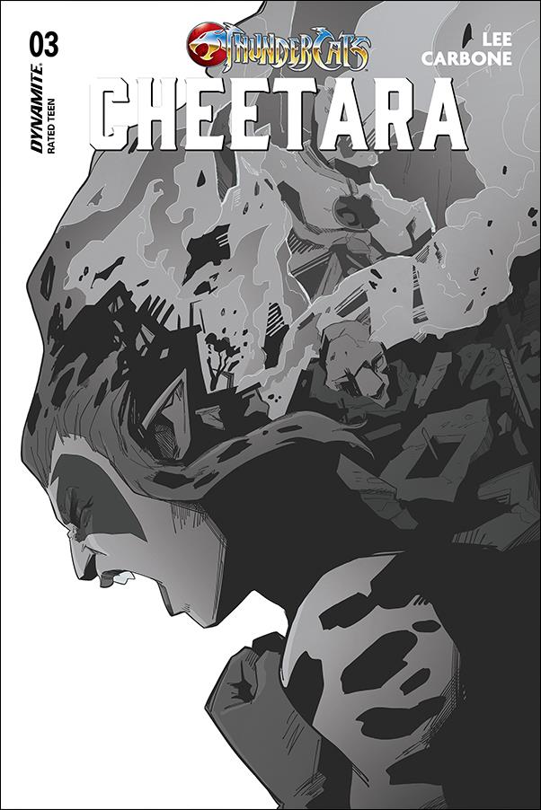 ThunderCats: Cheetara issue 3-J Ted Brandt Virgin B&W 1:20 Cardstock Cover