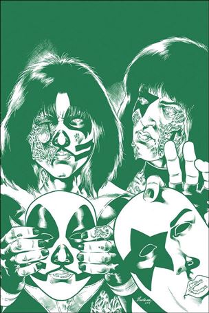 Kiss Zombies issue 5-K Rodney Buchemi 1:21 Green Tint Virgin Cover
