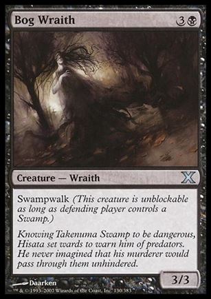 Magic the Gathering: 10th Edition (Base Set) card 130 Bog Wraith