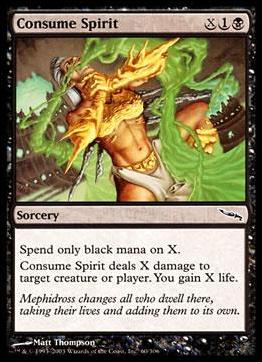Magic the Gathering: Mirrodin (Base Set) card 60 Consume Spirit