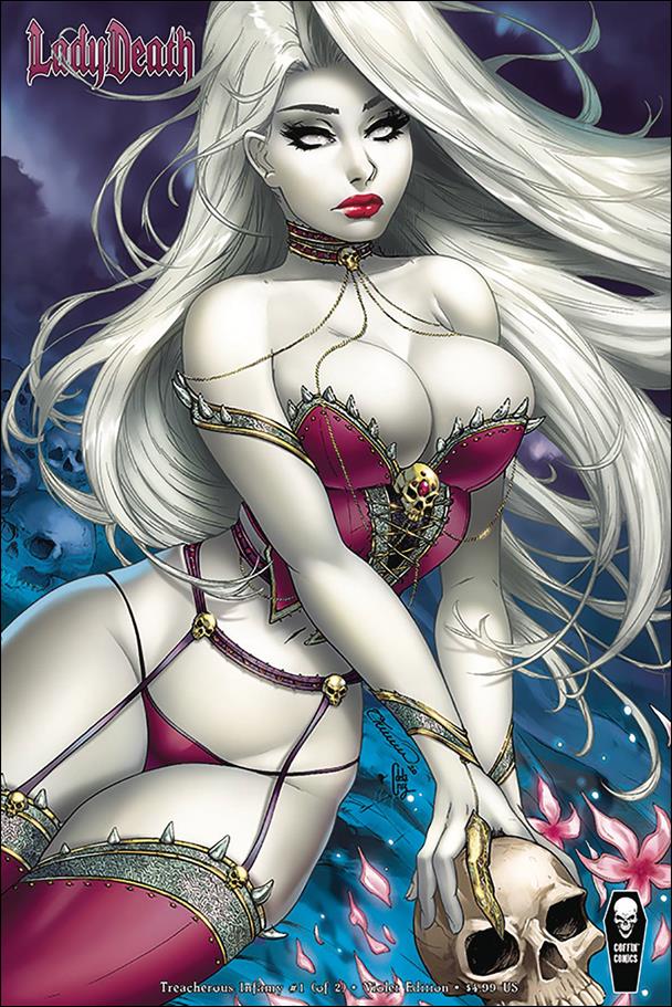 Lady Death: Treacherous Infamy (2021) issue 1-B Collette Turner Violet Cover