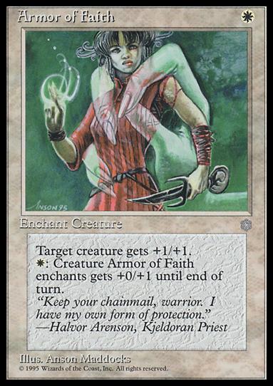 Magic the Gathering: Ice Age (Base Set) card 4 Armor of Faith