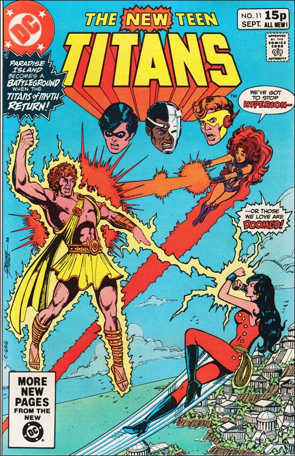 New Teen Titans (1980) issue 11-B UK Price Cover