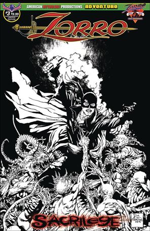Zorro: Sacrilege issue 3-C Roy Allen Martinez Black & White Cover