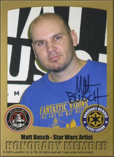 Star Wars 501st Legion (Promo) card 165 Matt Busch - Star Wars Artist