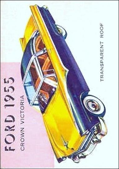 World on Wheels (Base Set) card 180-B Ford Crown Victoria 1955 (Blue Back)