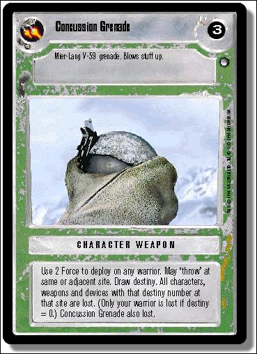 Star Wars: Hoth Limited (Base Set) card 159 Concussion Grenade
