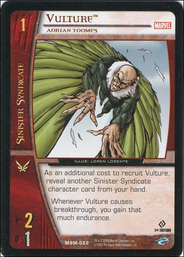Web of Spider-Man VS System (Base Set) card 22 Vulture