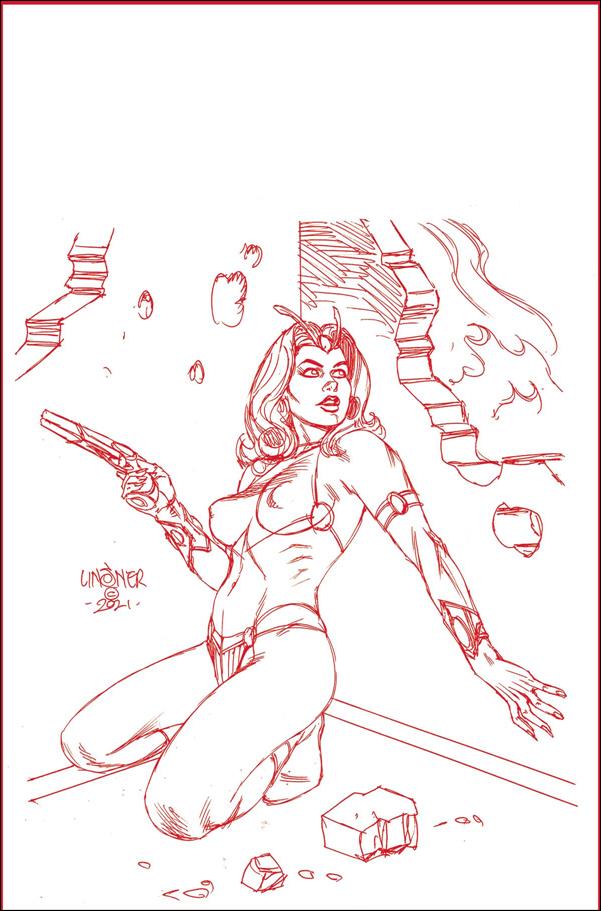 John Carter of Mars (2022) issue 1-M Joseph Michael Linsner 1:15 Red Line Virgin Cover