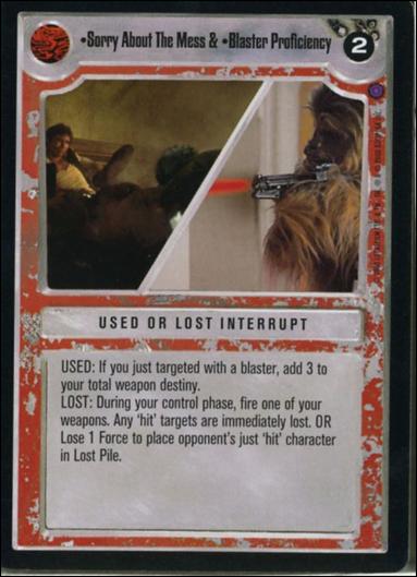 Star Wars: Reflections II: Expanding the Galaxy (Base Set) card 130 Sorry About The Mess & Blaster Proficiency